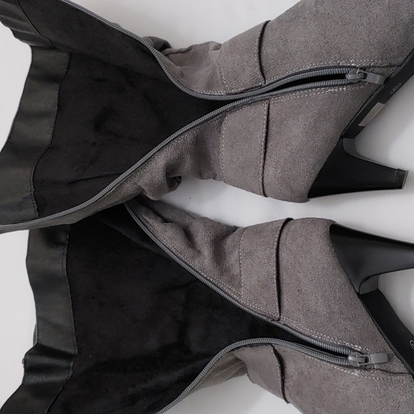 Women's Size 42 (US 10) Faux Leather 3 inch heel High Boots - Picture 5 of 9